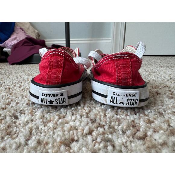Converse All Star Red & White Kids/toddler/baby sneakers/shoes, size 7 - Picture 5 of 9